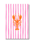 Homard - fond rose