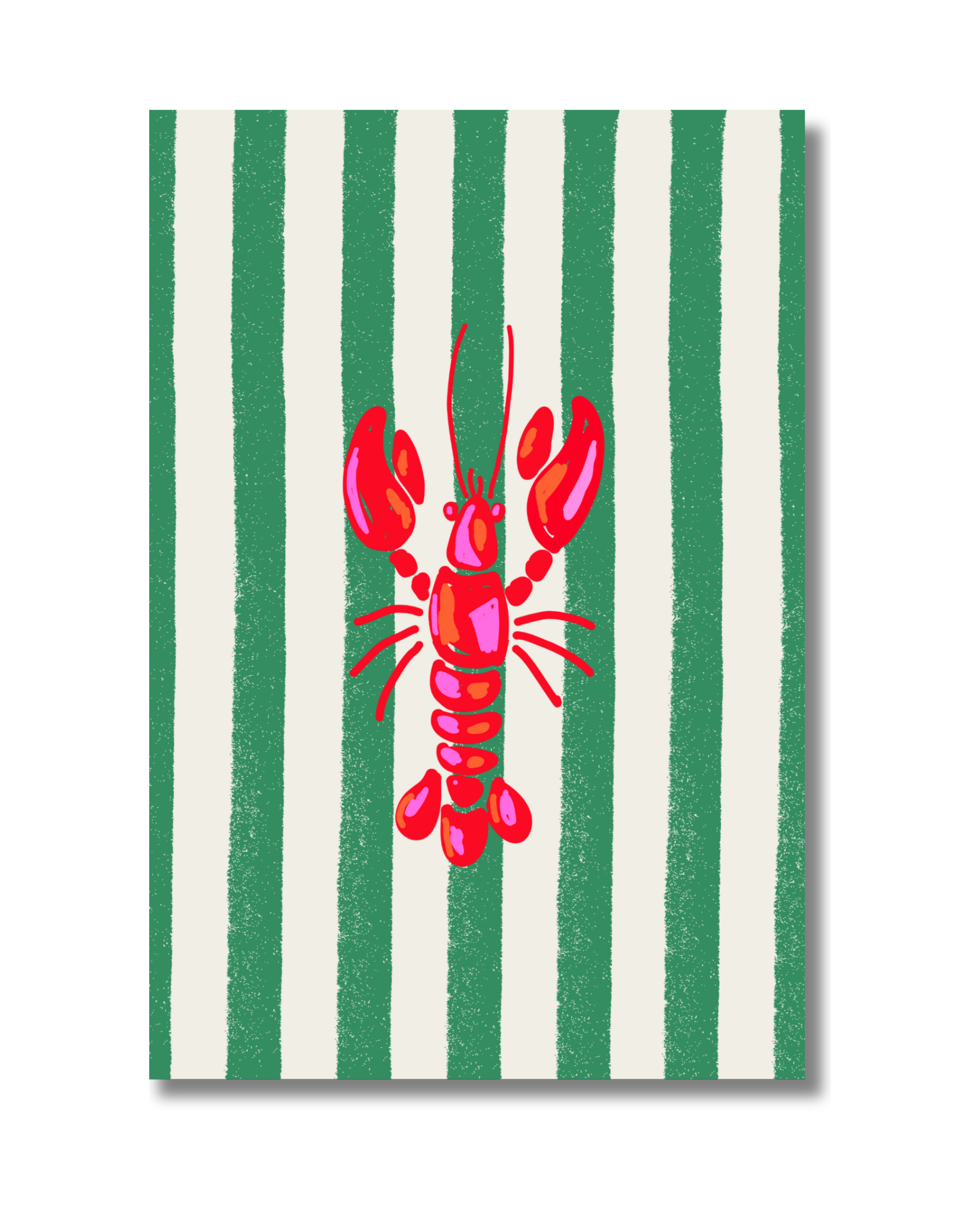 Homard - fond vert