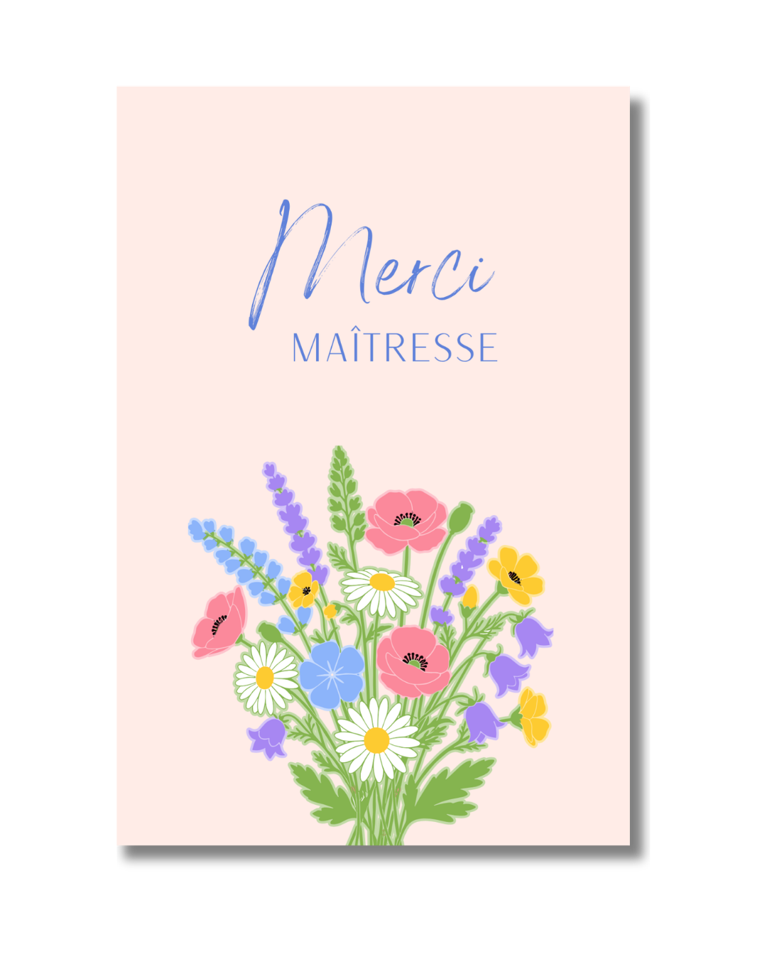 Merci maîtresse - fleurs
