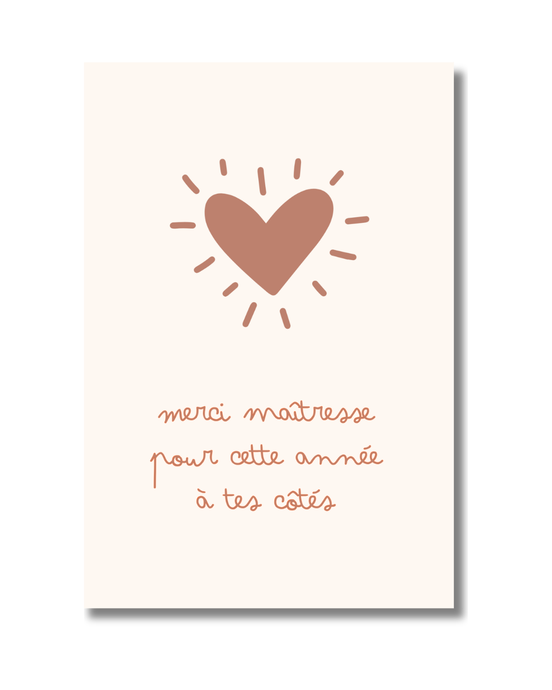Merci maîtresse pour cette année