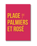 Plage palmiers et rosé