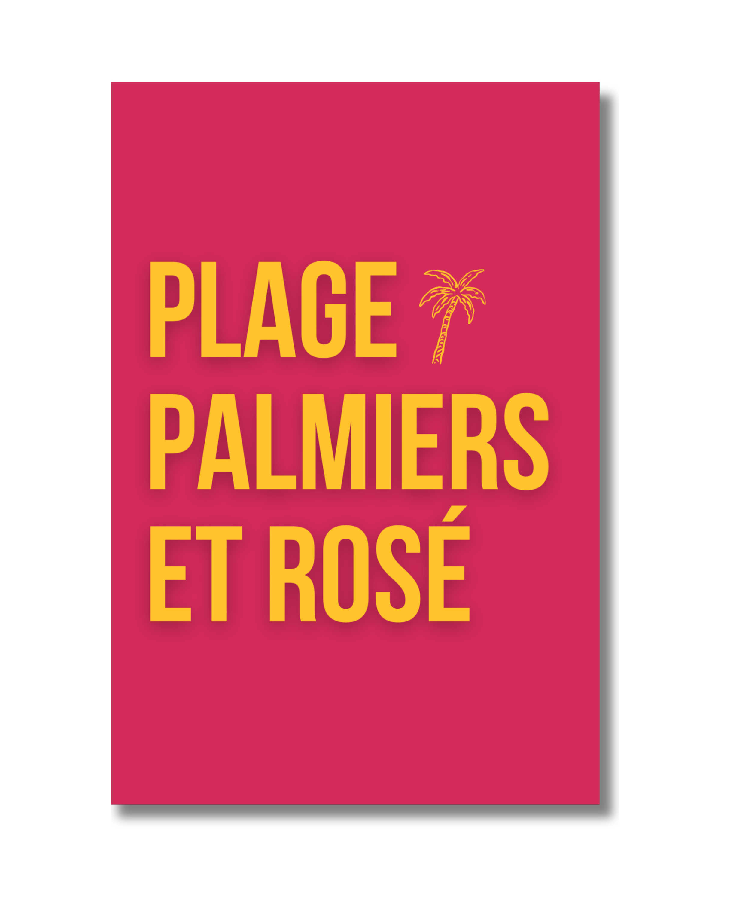 Plage palmiers et rosé